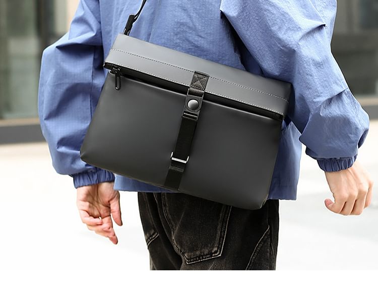 Buckled Fabric Crossbody Bag