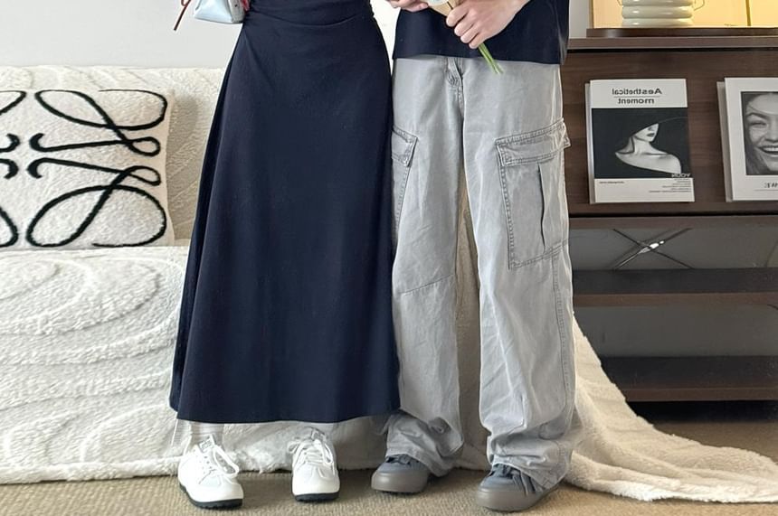 Couple Matching Short-Sleeve Maxi A-Line Polo Dress / Polo Shirt