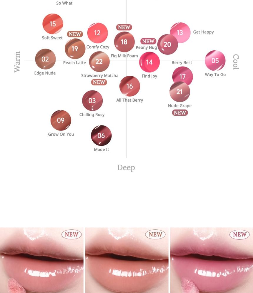 Ink Glasting Lip Gloss - 22 Colors