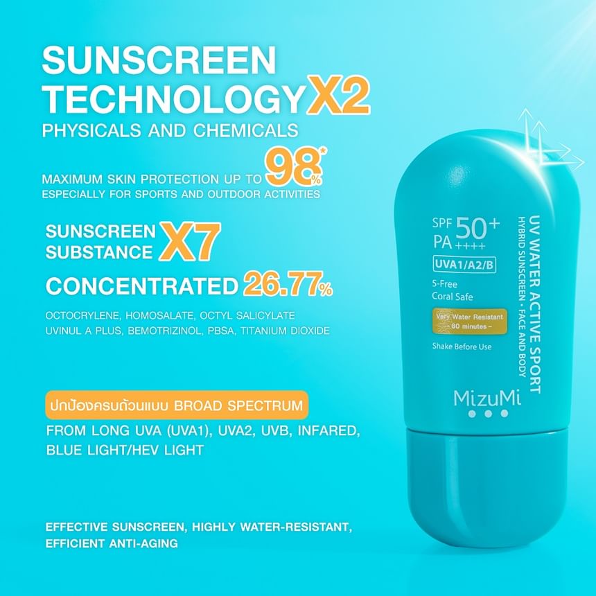 UV Water Active Sport Sunscreen SPF 50+ PA++++