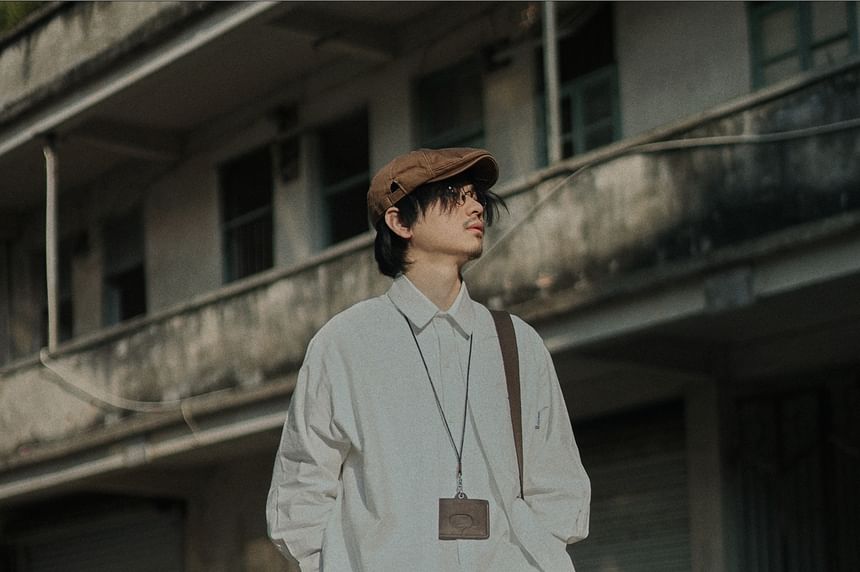 Mid Rise Plain Barrel Leg Baggy Pants