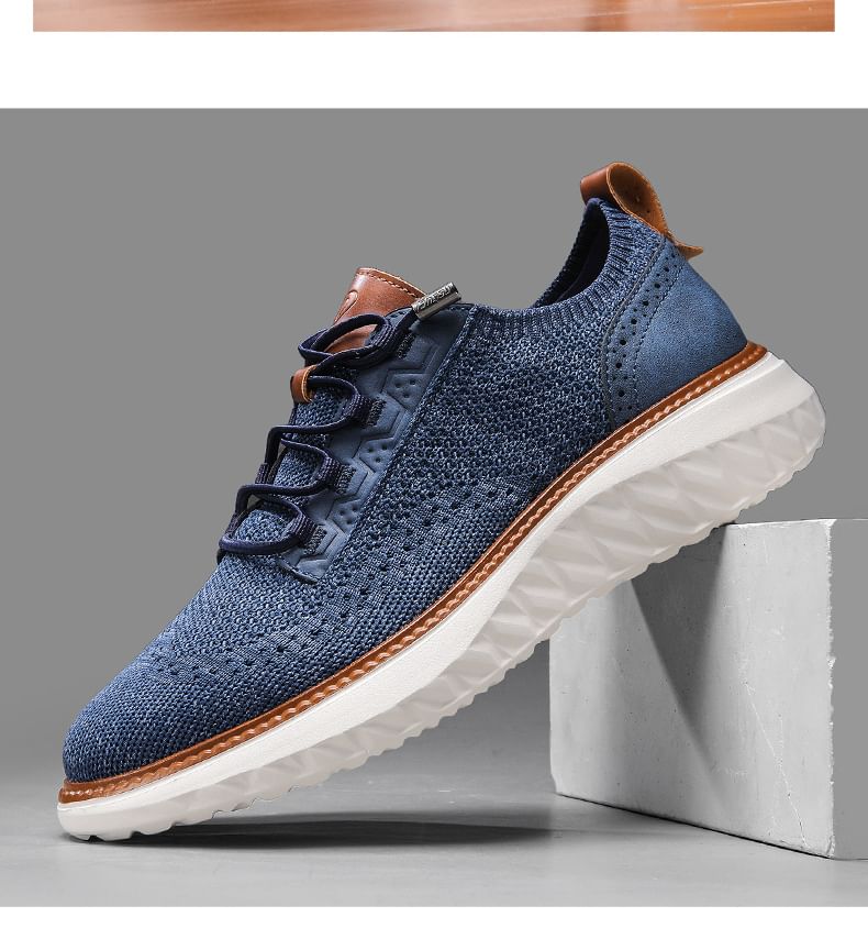 Knit Lace Up Sneakers