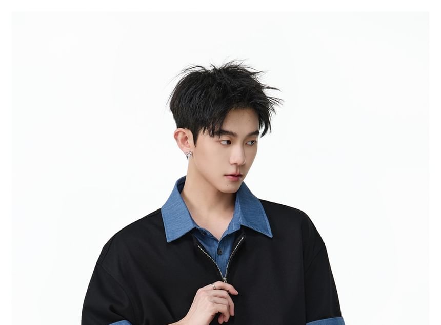 Scuba Oversized Mock Two-Piece Polo Shirt