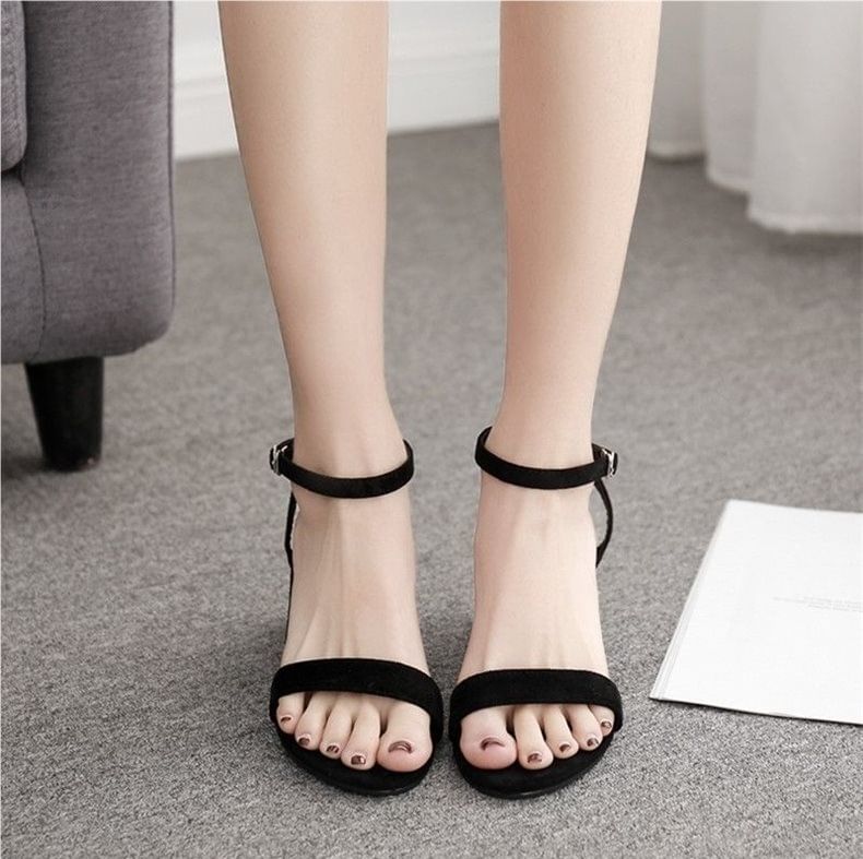 Ankle Strap Block Heel Sandals (Various Designs)