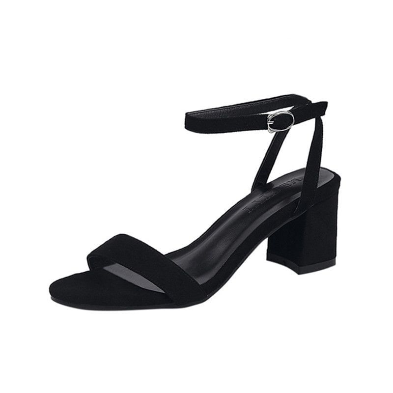 Ankle Strap Block Heel Sandals (Various Designs)