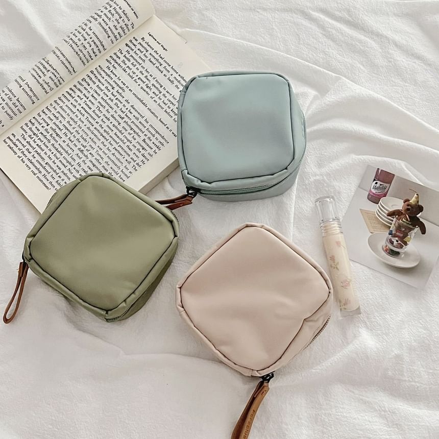 Plain Nylon Sanitary / MakeUp Pouch
