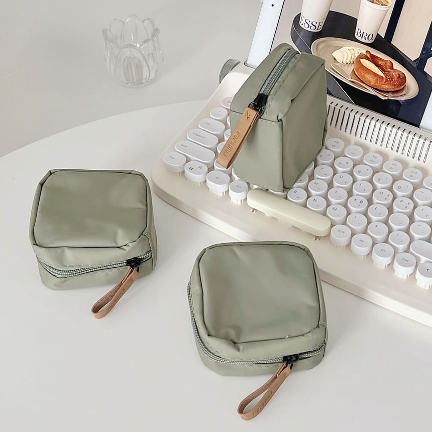 Plain Nylon Sanitary / MakeUp Pouch