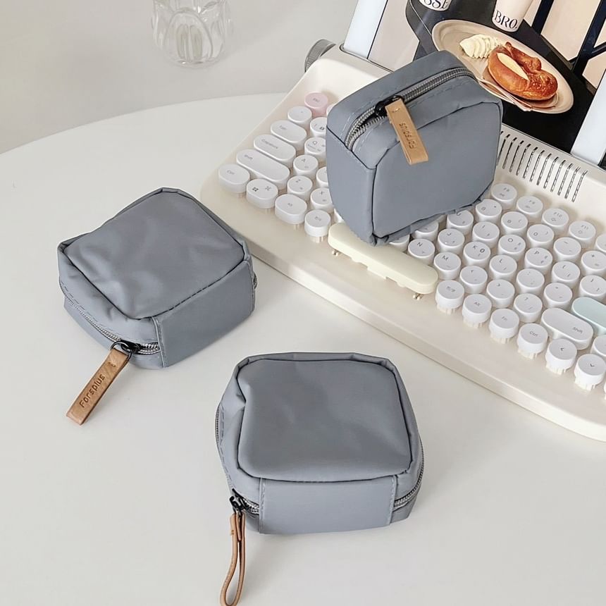 Plain Nylon Sanitary / MakeUp Pouch