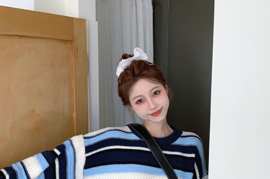 Crew Neck Striped Sweater