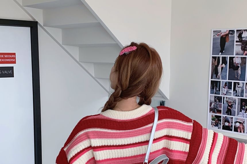 Crew Neck Striped Sweater