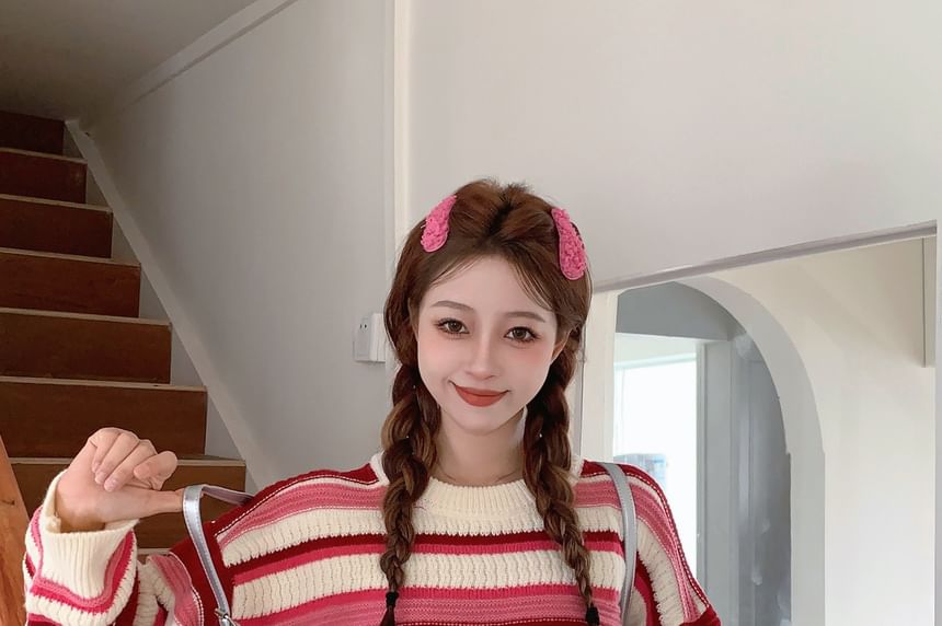 Crew Neck Striped Sweater