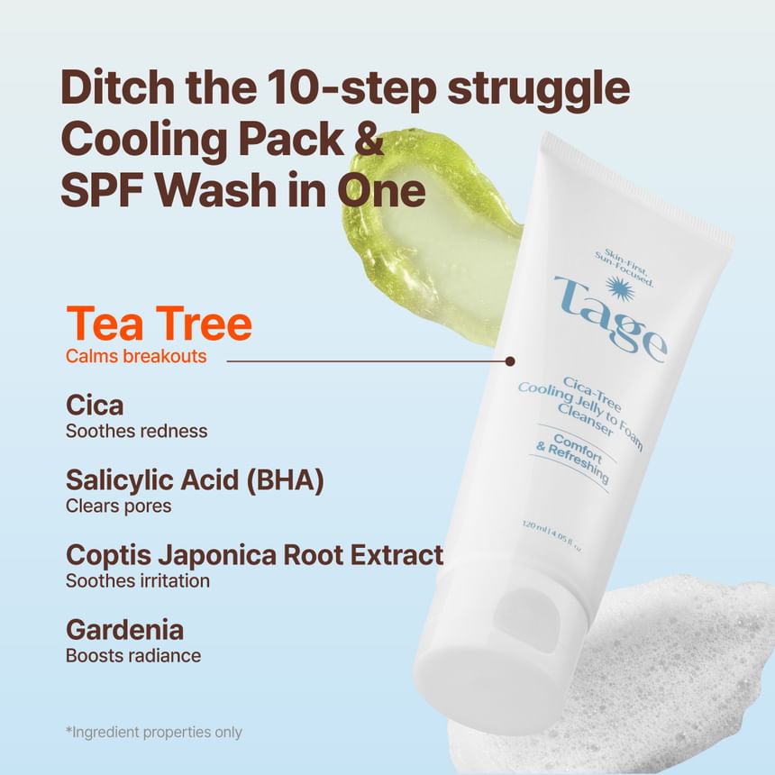 Cica-Tree Cooling Jelly To Foam Cleanser