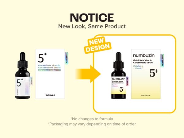 No.5+ Glutathione Vitamin Concentrated Serum 2pcs Bundle Set
