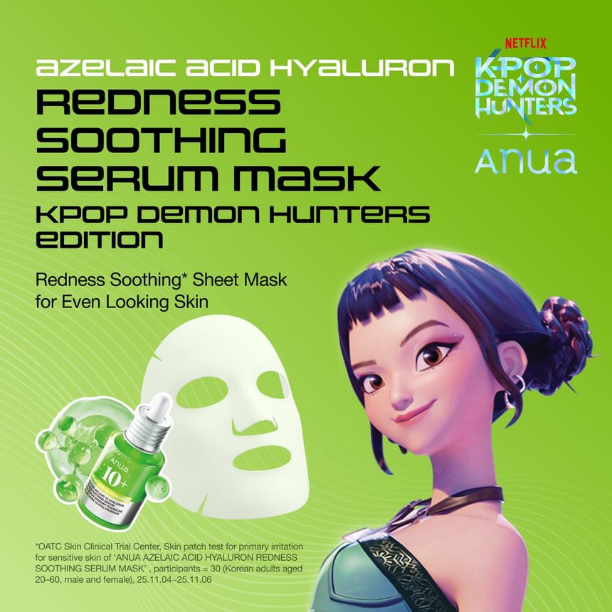 Bundle: Azelaic Acid Hyaluron Redness Soothing Serum Mask Set Kpop Demon Hunters Collaboration
