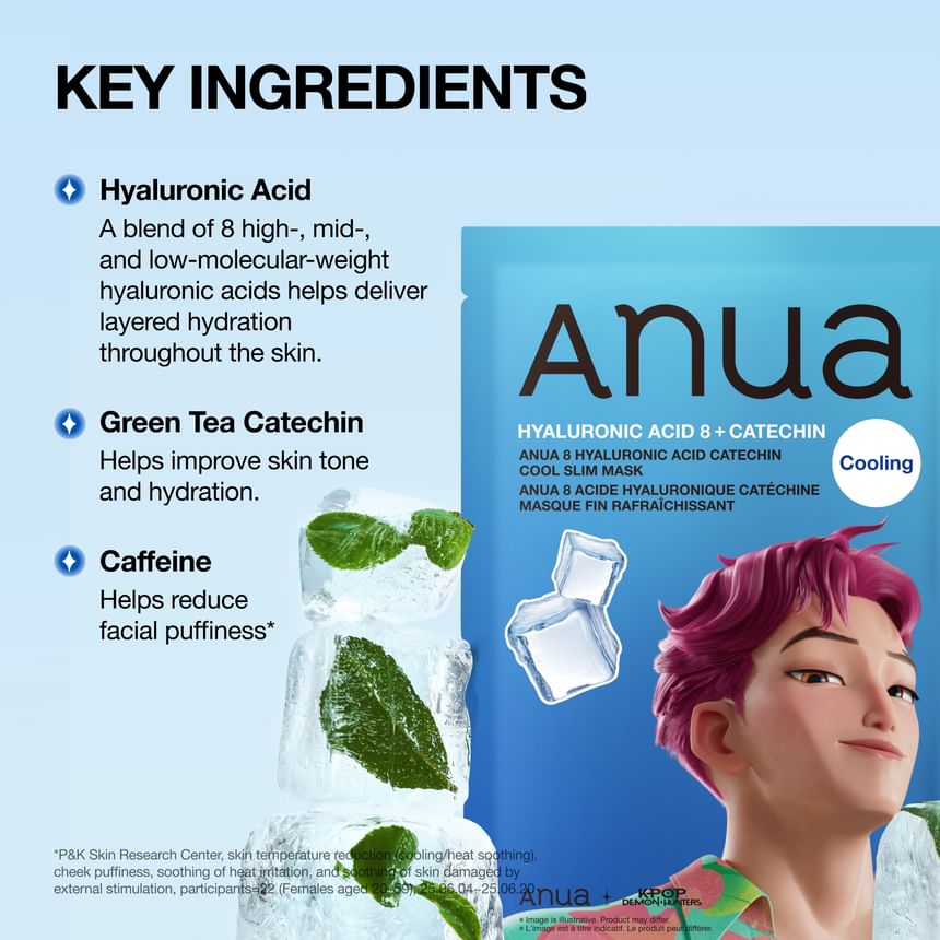 Bundle: 8 Hyaluronic Acid Catechin Cool Slim Mask Set Kpop Demon Hunters Collaboration