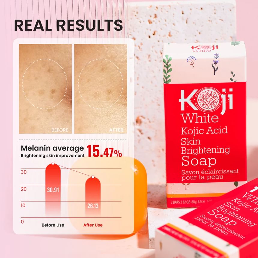 Kojic Acid Skin Brightening Soap 2pcs Bundle Set