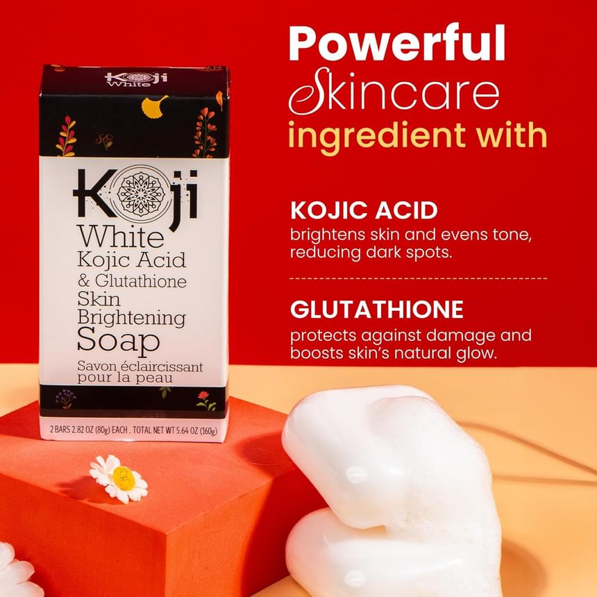 Kojic Acid & Glutathione Skin Brightening Soap 2pcs Bundle Set