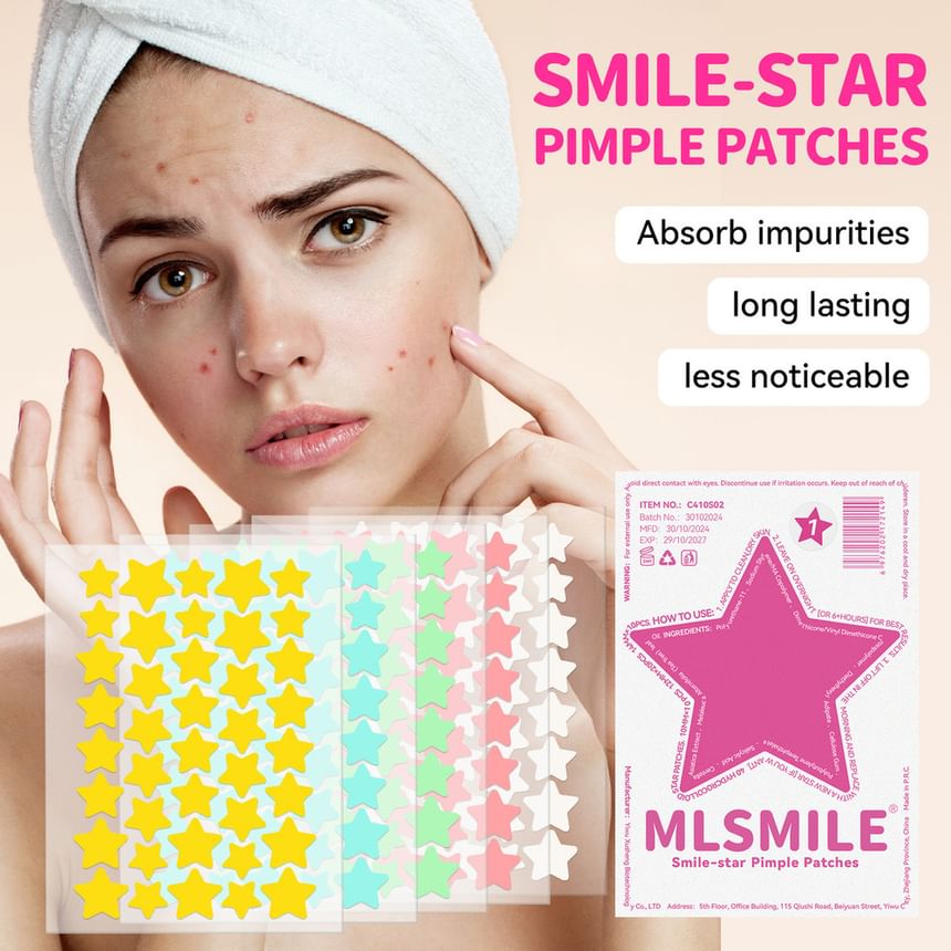 Smile Star Pimple Patches - 5 Colors