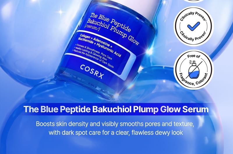 The Blue Peptide Bakuchiol Plump Glow Serum 2pcs Bundle Set