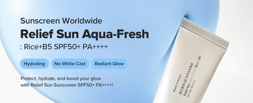 Bundle: Relief Sun Aqua-fresh + Pore Firming Serum Red Bean PDRN + Peptide