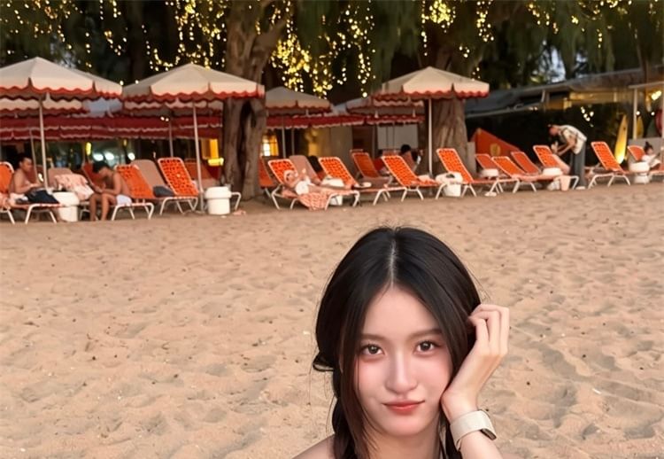 Set: Plain Bikini + Cover-Up Dress