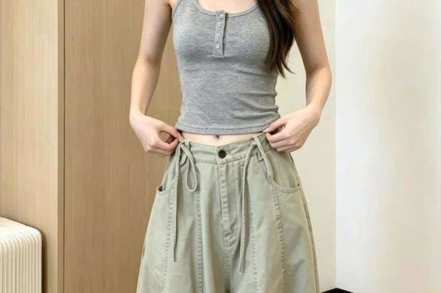 Mid Rise Plain Barrel Leg Baggy Jeans