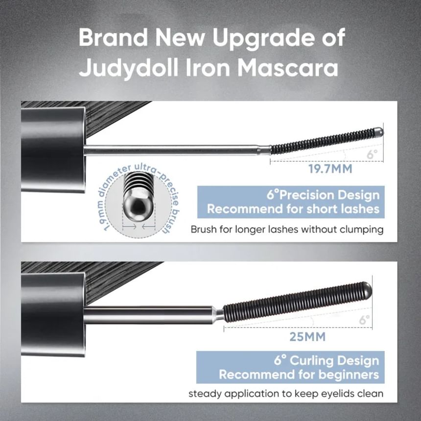 3D Curling Eyelash Iron Mascara (6° Curling Precision and Large Volume) - 6 Types