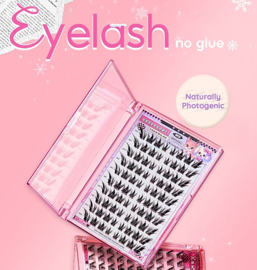 Fox Eye Wispy Cluster Glue-Free False Eyelashes