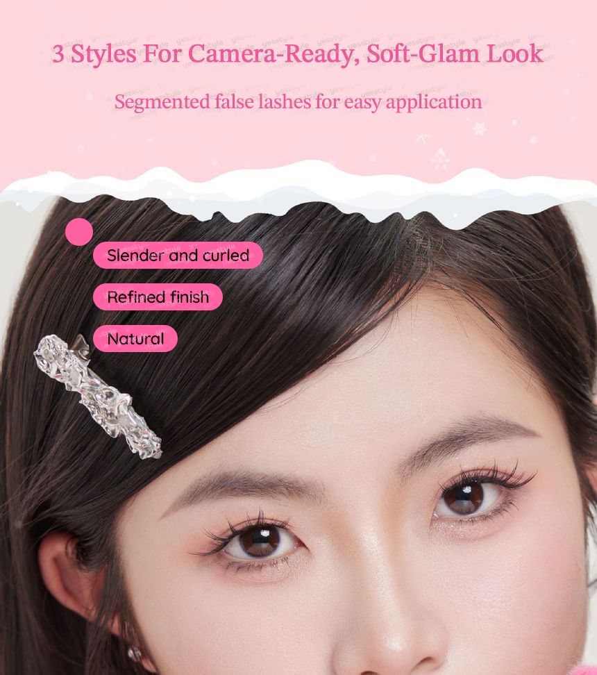 Fox Eye Wispy Cluster Glue-Free False Eyelashes