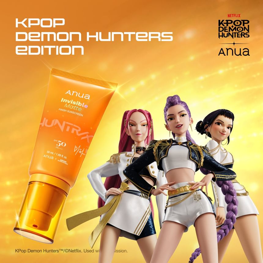 Invisible Matte Finish Sunscreen Kpop Demon Hunters Collaboration 2pcs Bundle Set
