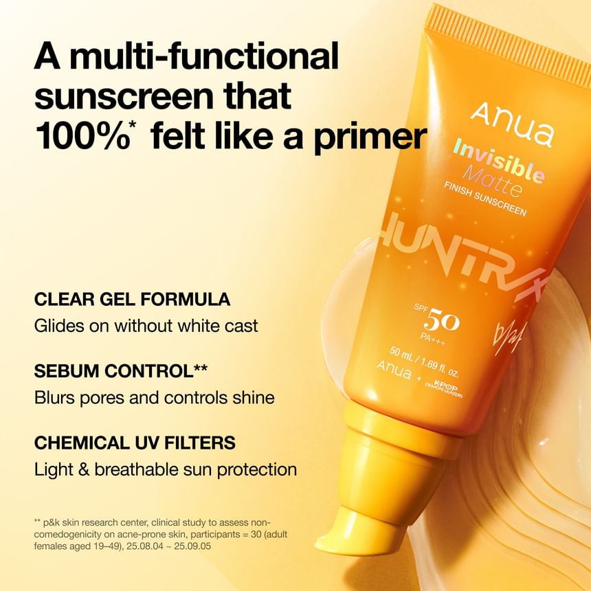 Invisible Matte Finish Sunscreen Kpop Demon Hunters Collaboration