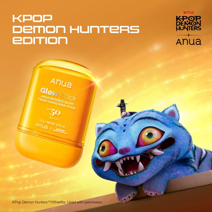 Invisible Glow Finish Sunscreen Stick Kpop Demon Hunters Collaboration 2pcs Bundle Set