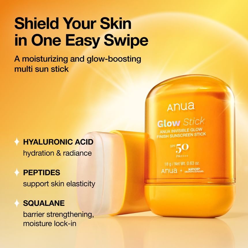 Invisible Glow Finish Sunscreen Stick Kpop Demon Hunters Collaboration