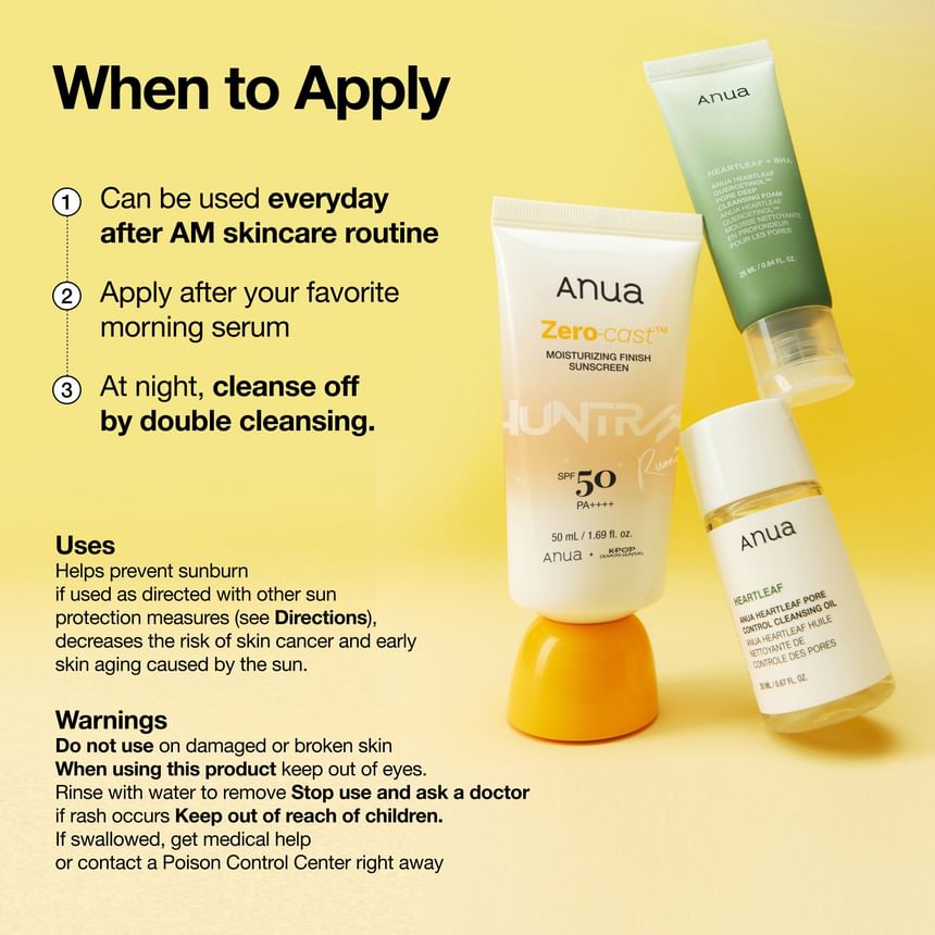 Zero-Cast Moisturizing Finish Sunscreen Kpop Demon Hunters Collaboration 2pcs Bundle Set