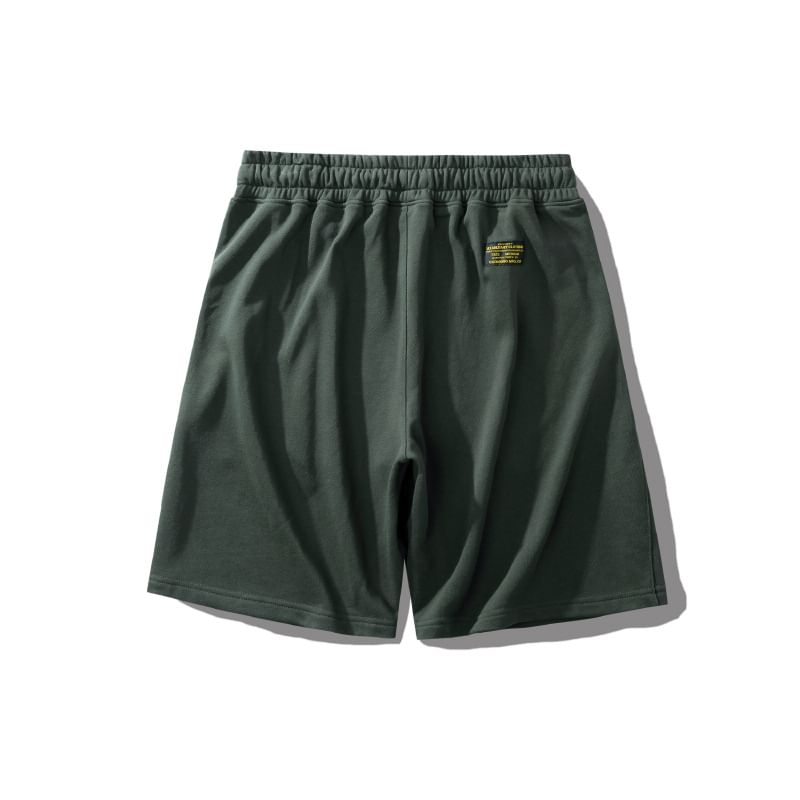 Drawstring Waist Plain Wide Leg Shorts