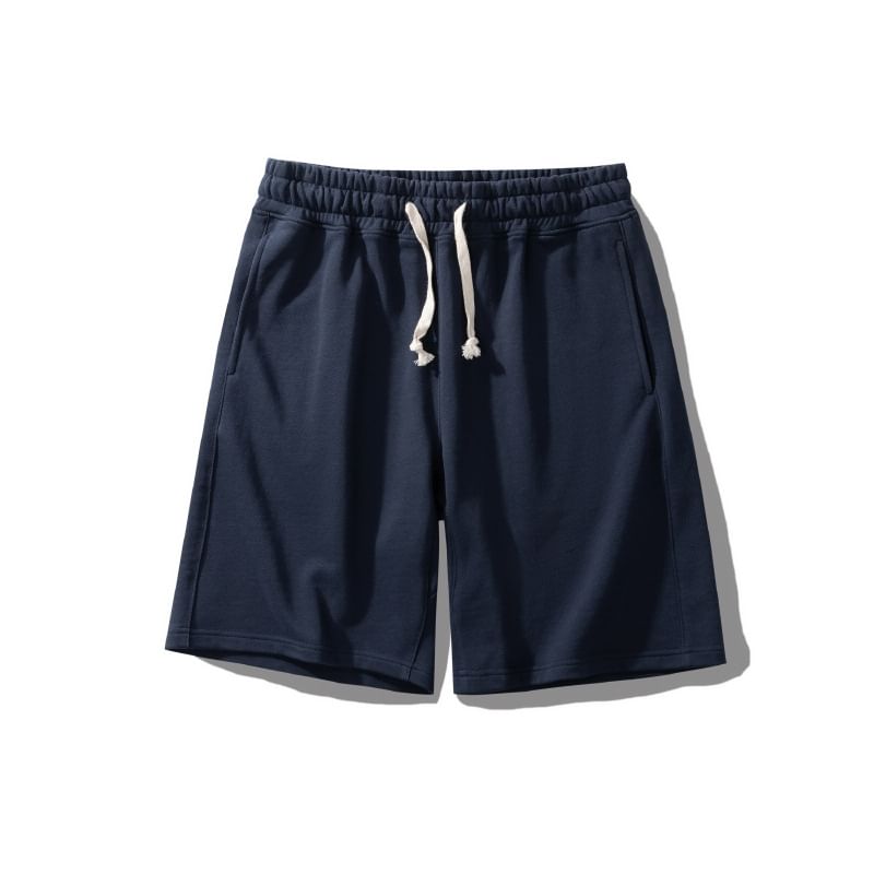 Drawstring Waist Plain Wide Leg Shorts
