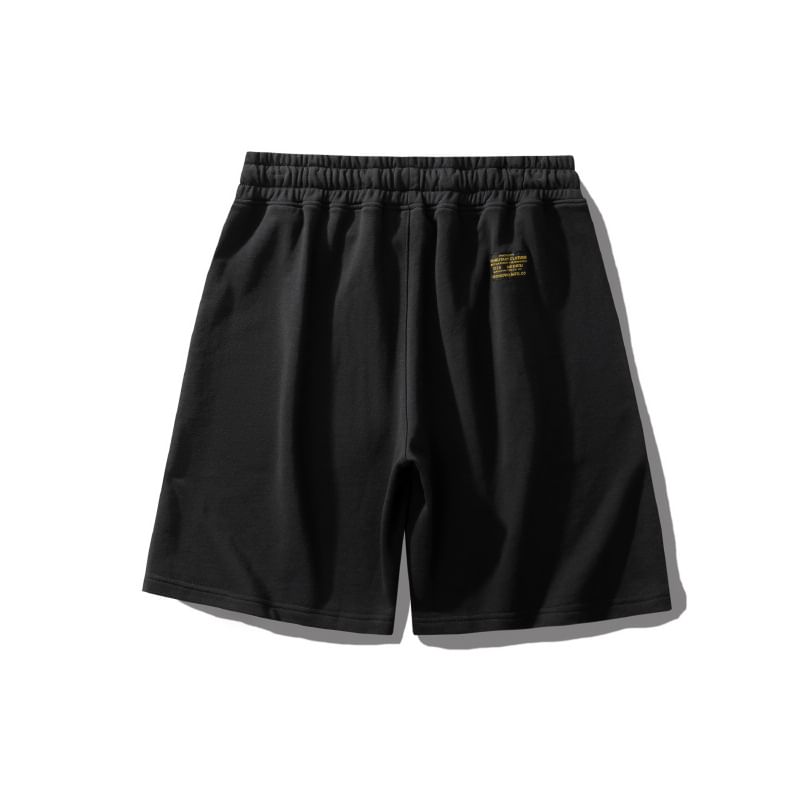 Drawstring Waist Plain Wide Leg Shorts