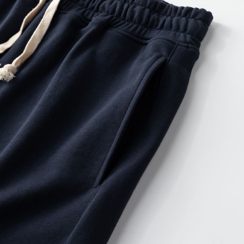 Drawstring Waist Plain Wide Leg Shorts