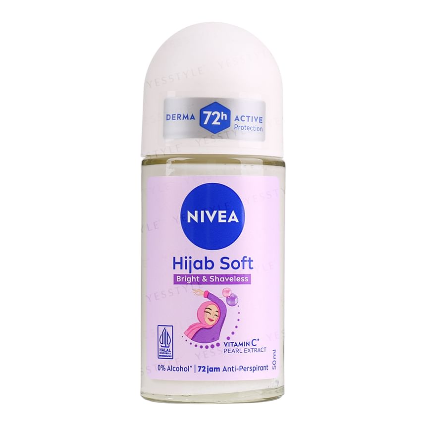 Hijab Soft Bright & Shaveless Vitamin C & Pearl Extract Deodorant Roll On