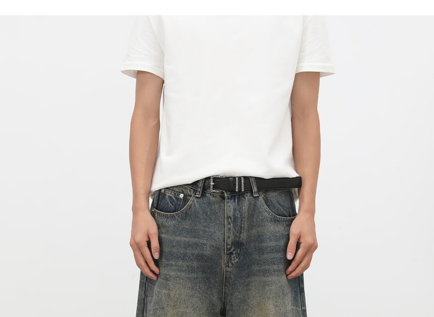 Mid Rise Washed Wide Leg Baggy Jeans