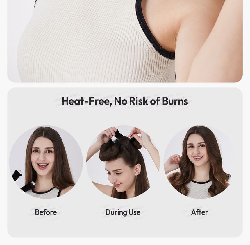 Set of 3: Heatless Hair Curler Rod