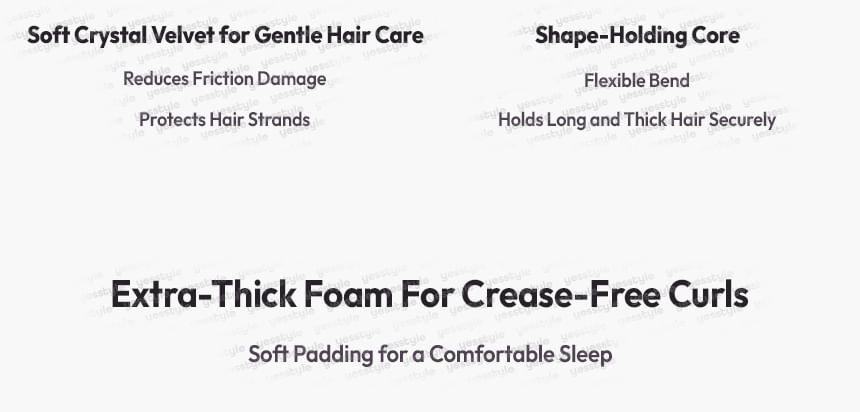 Set of 3: Heatless Hair Curler Rod