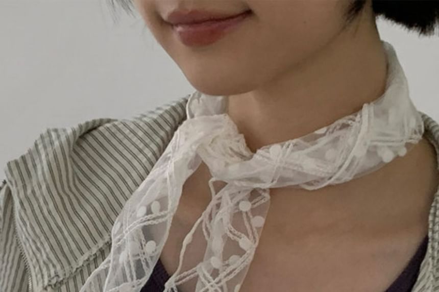 Lace Polka Dot Twilly