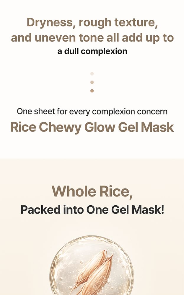 Rice Chewy Glow Gel Mask Set