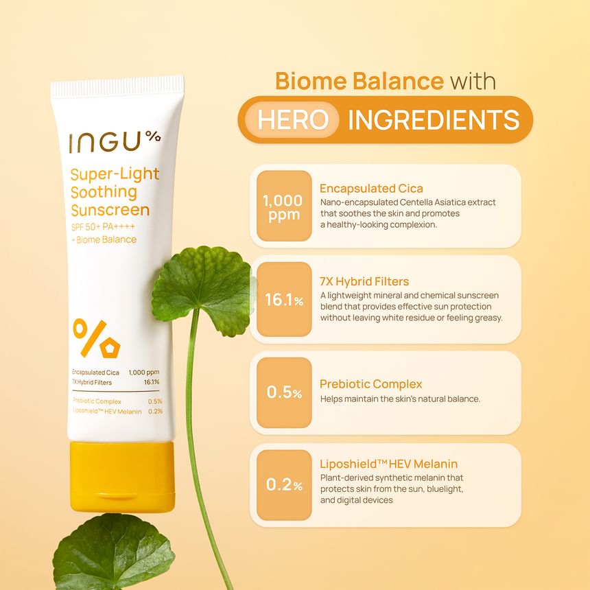 Super-Light Soothing Sunscreen SPF 50+ PA++++ + Biome Balance Jumbo 2pcs Bundle Set