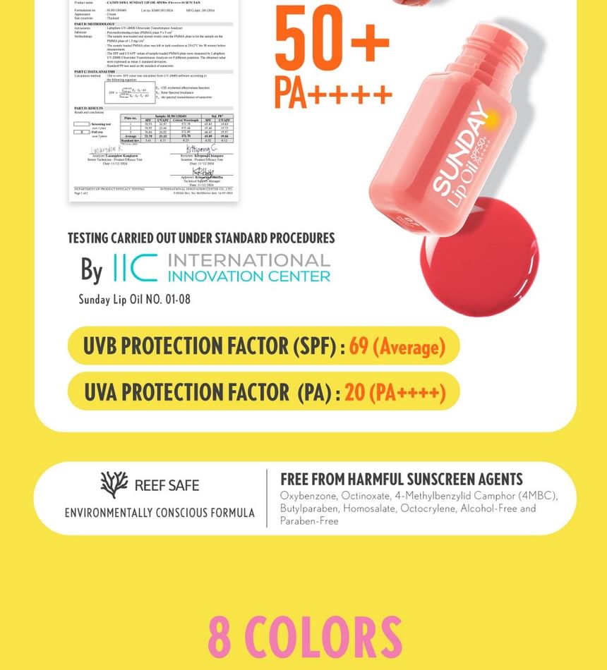 Sunday Lip Oil SPF 50+ PA++++