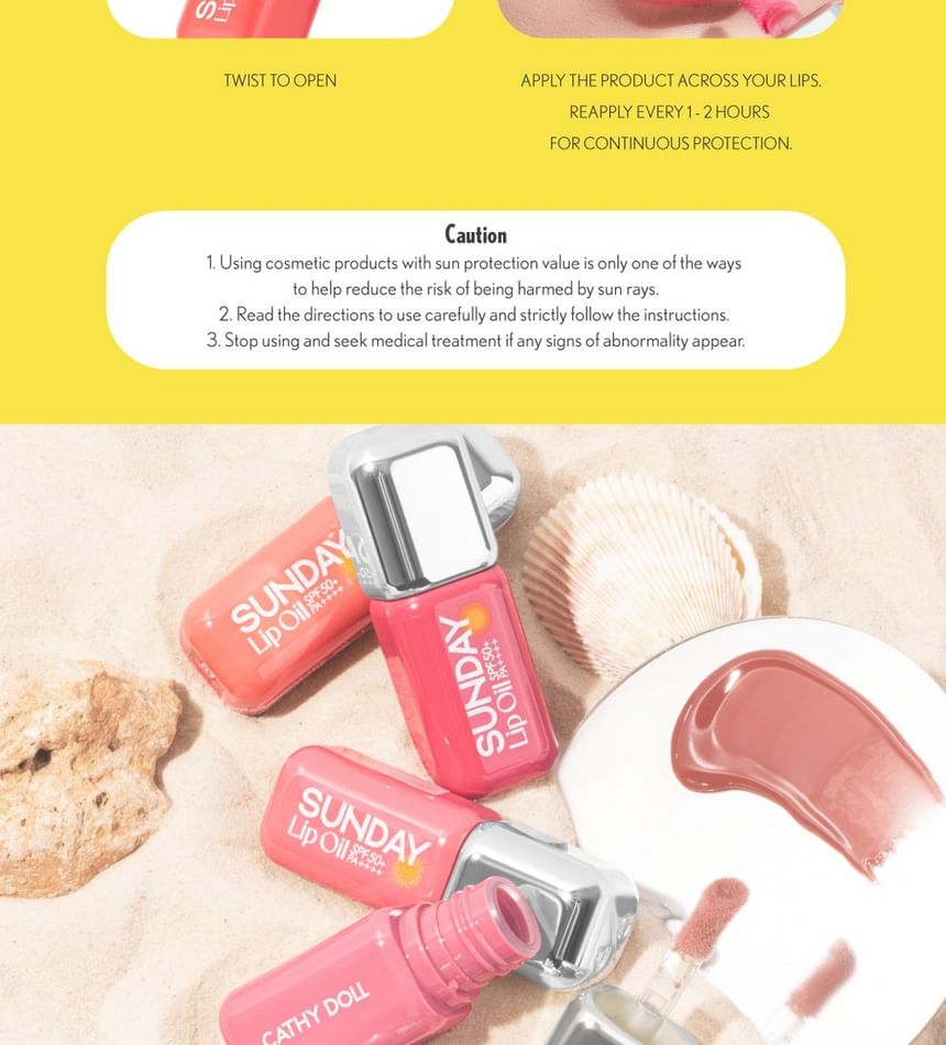 Sunday Lip Oil SPF 50+ PA++++