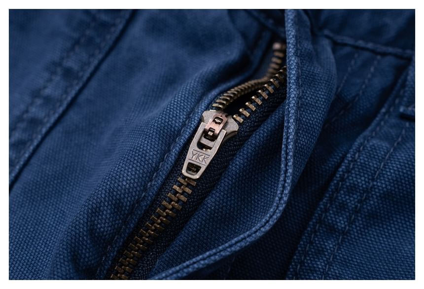 Washed Straight-Cut Jeans