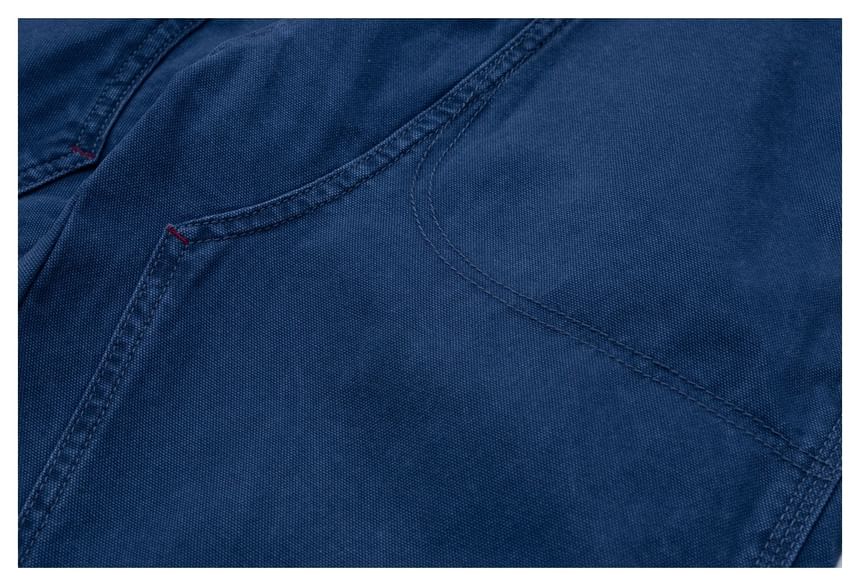 Washed Straight-Cut Jeans