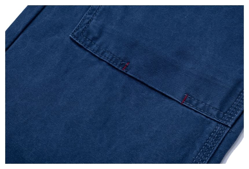 Washed Straight-Cut Jeans